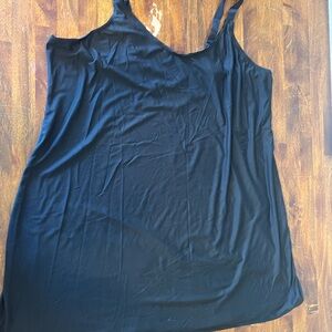 Secret Treasures Asymmetrical Black Sleeveless sleep dress